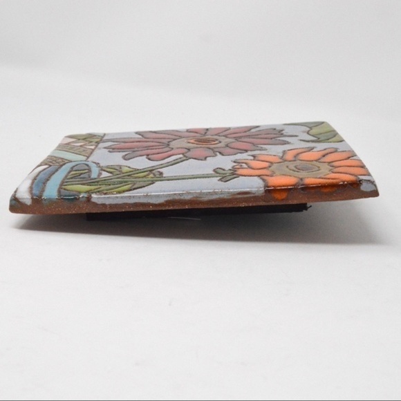 Margy Jean Balwierz Handmade Stonewear Flower Tile - Picture 6 of 6